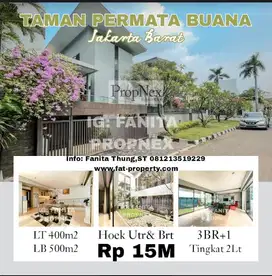 dijual rumah bgs di Tmn Permata Buana,JakBar LT 400m2 LB 500m2,hoek