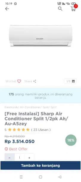 Promo ac ½ pk sharp