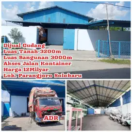 Dijual Gudang Parangjoro Solobaru