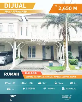Dijual Rumah Furnish Full di Grand Permata Jingga Sawojajar Malang