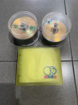 DVD-R kosong + CD-R kosong (total 57pcs)