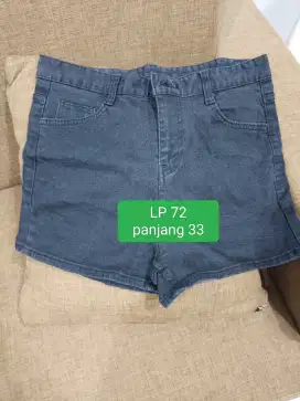 Celana hotpants jeans hitam