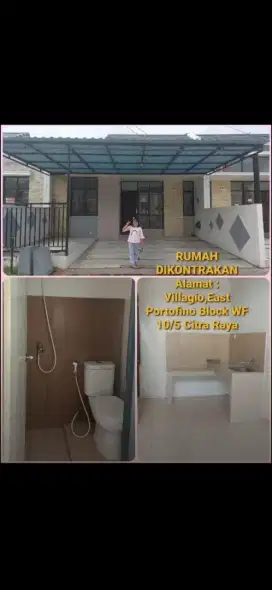Disewakan rumah di Citra Raya Villagio East Portofino WF10/5