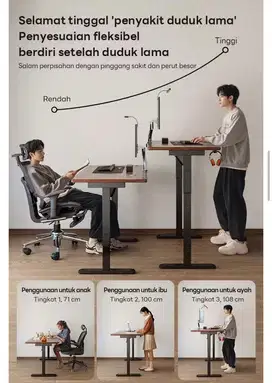 Jual BU Meja YISONG Electric Standing Desk – Kondisi Seperti Baru