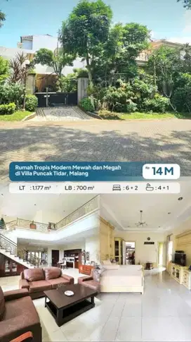 Rumah mewah di Villa Puncak Tidar tanah luas turun Harga
