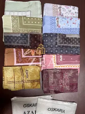 Grosir jilbab azara print pouch