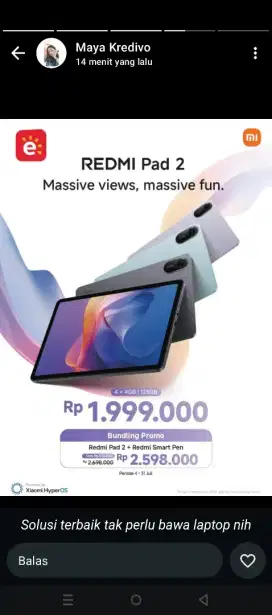 Cicilan tab tanpa dp