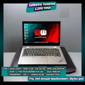 Lenovo Thinkpad L390 Yoga Core i7 Gen8 Ram16GB Ssd256GB Layar13inch