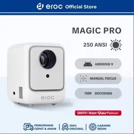 EROC Smart Mini Projector LCD 2800 Lumens Android IOS Cast Netflix