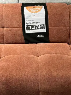 CORNER SOFA COLUMBIA-TERRACOTTA