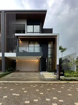 rumah mewah private lift 3 lantai kawasan mewah
