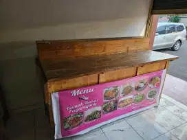 Meja Kayu Solid Buat Jualan