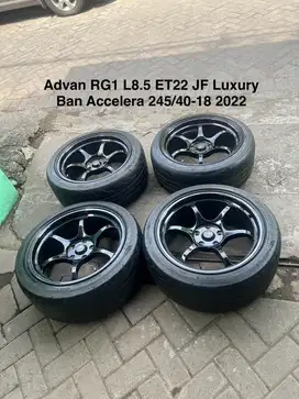 Advan RG1 R18 L8.5 5X114 Et 22 Set Accelera 651 Sport 245/40-18 2022
