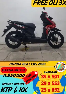 HONDA BEAT CBS 2020 bisa cash dan kredit