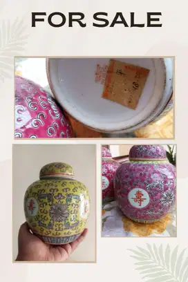 Porselen Guci Kecil Antik Handmade asli Guandong China