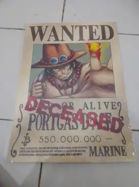 POSTER WANTED ONE PIECE ASLI JEPANG