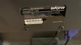 Monitor bekas merk inforce 19'