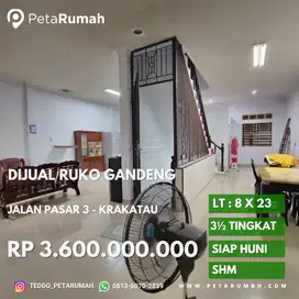 Ruko gandeng siap huni jalan pasar 3 daerah tuasan dan krakatau