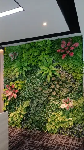 Vertical Garden Artificial - Dekorasi Dinding Tanpa Perawatan