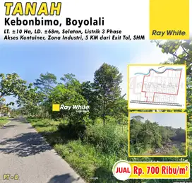 Dijual Tanah Zona Industri di Kebonbimo Boyolali dekat Exit Tol