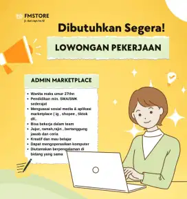 DIBUTUHKAN SEGERA ADMIN ONLINE SHOP LOWONGAN