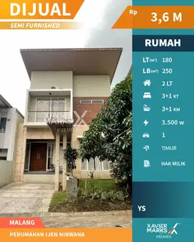 Dijual Rumah Ideal Siap Huni Di Ijen Nirwana, Klojen, Malang
