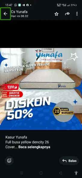 kasur busa yunafa