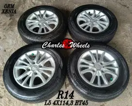 Jual velg + ban oem xenia r14 4x114,3 dll