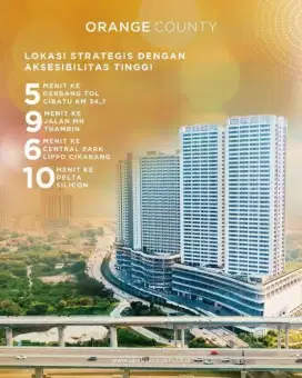 Jual Cepat BU Apartemen Orange County lantai 12