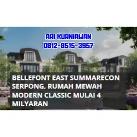New Cluster Summarecon Promo Spesial Hunian Gading Serpong BELLEFONT!!