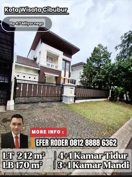 Rumah boulvard dijual murah kota wisata cibubur