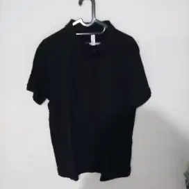 Poloshirt New States Apparel Premium Cotton Size L Hitam Mewah