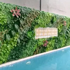 Dekorasi Dinding Vertical Graden Hiasan Daun Pilihan Dan Bunga