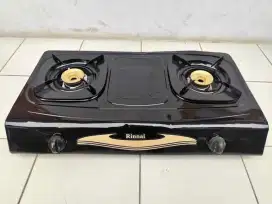 Kompor Gas RINNAI 2 Tungku + Tabung Bright Gas 5,5kg