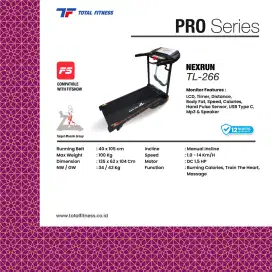 Treadmill elektrik TL-266 alat olahraga CDS-819