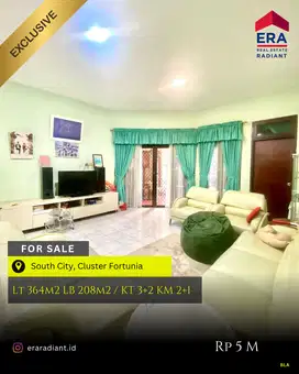 Turun Harga! Dijual Rumah di South City Cluster Fortunia