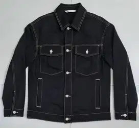 Jaket Trucker Zara Man Original Baru 100% Black