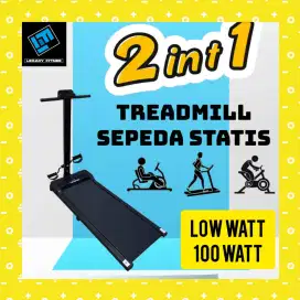 Treadmill elektrik Sepeda statis Legacy Alpaca 2 in1 alat olahraga JBC