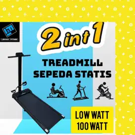 Treadmill elektrik Sepeda statis Legacy Alpaca 2 in1 alat olahraga JBC