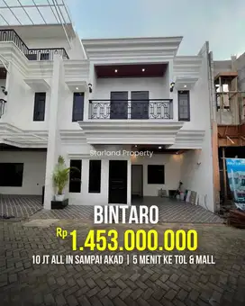 Rumah 2 Lantai Classic Modern & Strategis Dikawasan Bintaro Tangsel