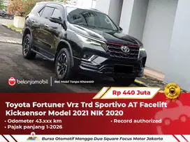 [ PAJAK PANJANG ] Toyota Fortuner Vrz Trd Sportivo AT Hitam 2020/2021