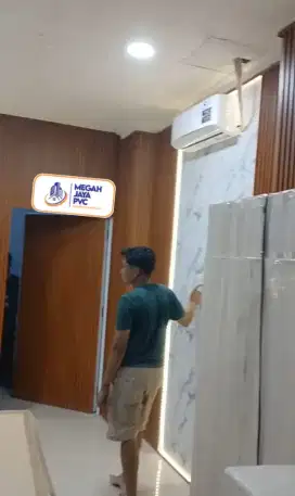 Menjual bahan material plafon PVC dan WPC wall panel