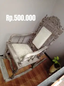 Jual murah kursi goyang dan divan jati asli utuh
