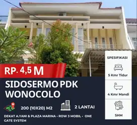 SIDOSERMO PDK Row 3 Mobil ‼️ Rumah 2 Lantai dekat Plasa Marina