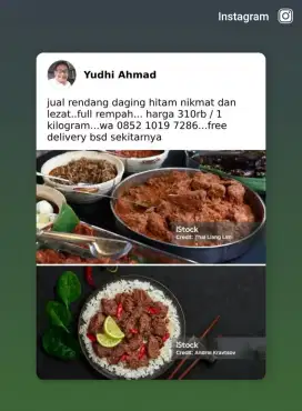 Rendang daging hitam nikmat