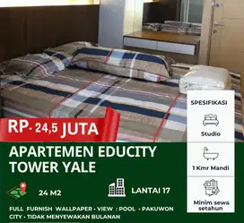 EDUCITY Studio ‼️ Apartemen Full Furnish Pakuwon City dekat ITS