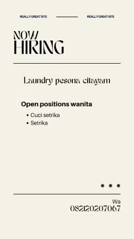 Loker pegawai laundry