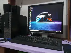Pc dell ram 16gb + intel core i5 + monitor 19inch siap pakai
