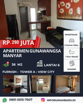 GUNAWANGSA MANYAR SHMRS‼️Jual Apartemen 2BR Corner Lantai 6