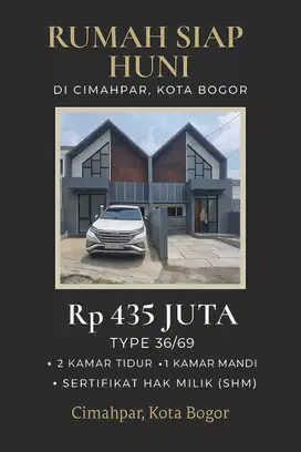 Rumah Siap Huni di Cimahpar Lokasi Strategis & Nyaman kota bogor